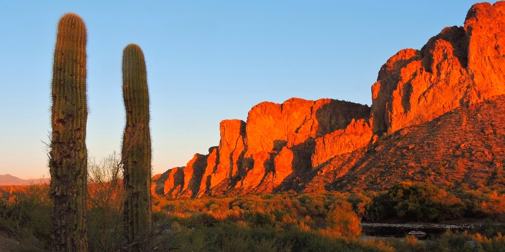 Salt River Canyonat Sunset