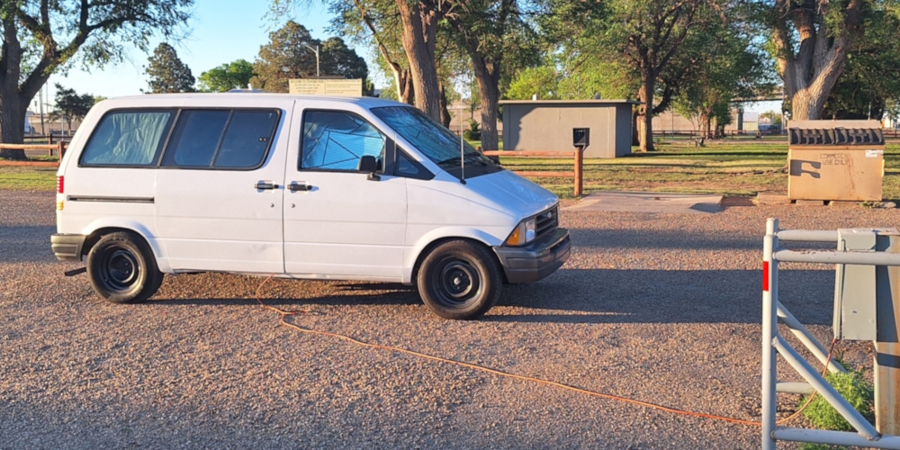 The 1996 Aerostar, April, 2024 JourneyLamesa LFC RV Park, Texas