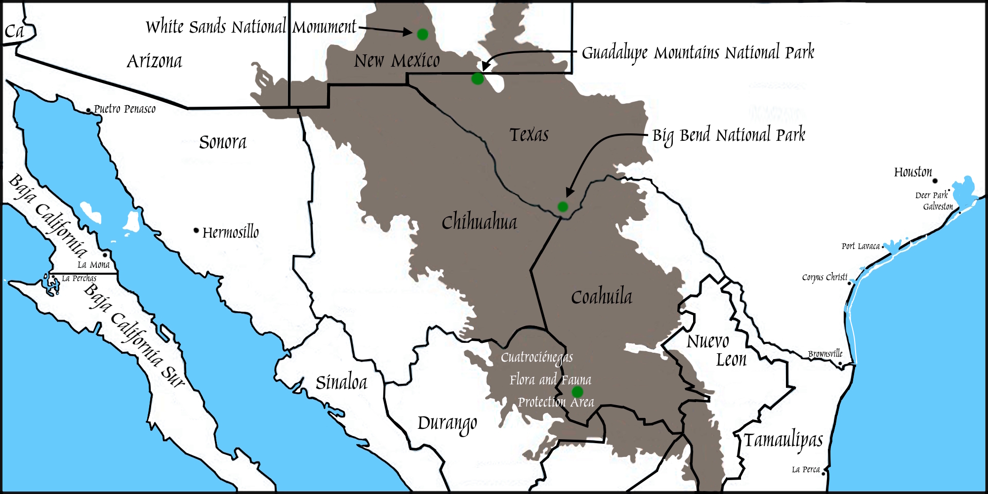The Basin and Range RegionChihuahuanDesert