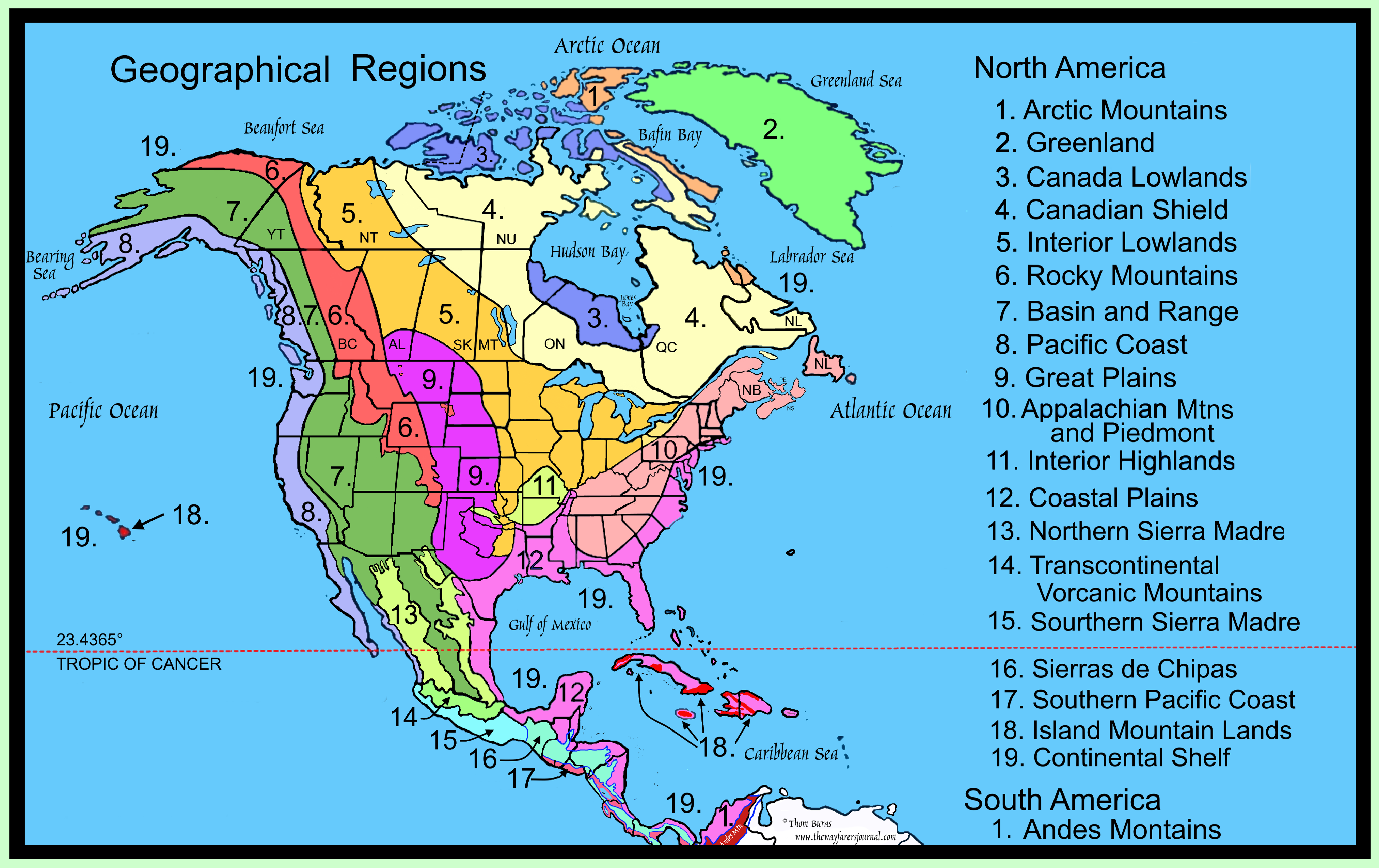 The Earth&prime;s Geographic Regions The North American Geographic Region Gallery Index