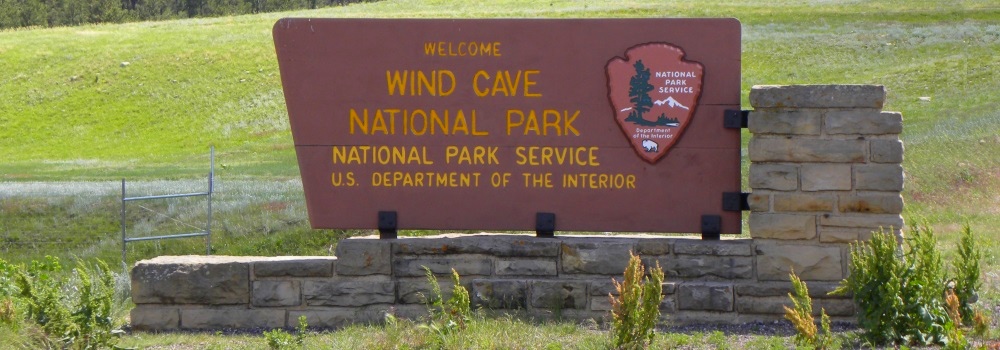 The Wind CaveEntrance Sign