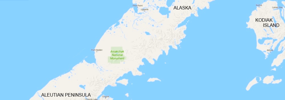 Mount Aniakchak Caldera Map