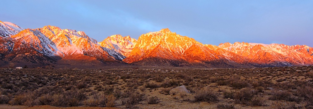 View of Sierra Nevadaat Tuttle Creek Campsite