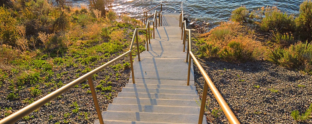 Steps Leading Downto Unity Lake Unity State Park Campground
