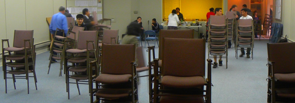 The Hall Furnitureis Stacked and Removed
