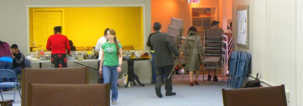 The Hall Furnitureis Stacked and Removed