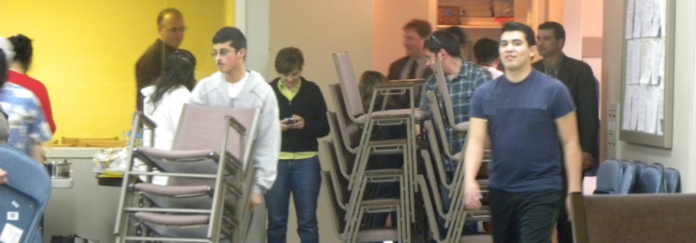 The Hall Furnitureis Stacked and Removed