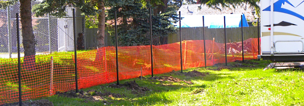 The Vertical Posts onSouth Property Line