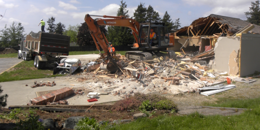 The Old Hall DemolitionThe Work on Day Two