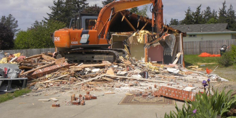 The Old Hall DemolitionThe Work on Day Two