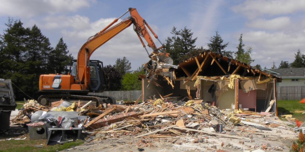 The Old Hall DemolitionThe Work on Day Two
