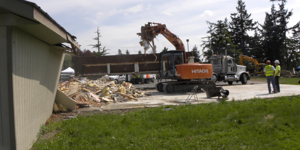 The Old Hall DemolitionThe Work on Day Two