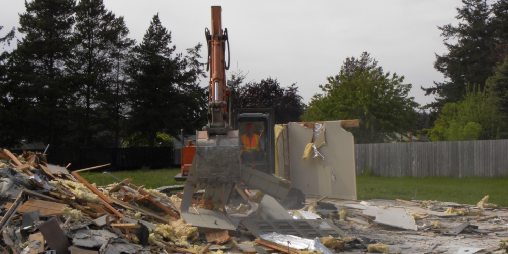 The Old Hall DemolitionThe Work on Day Two