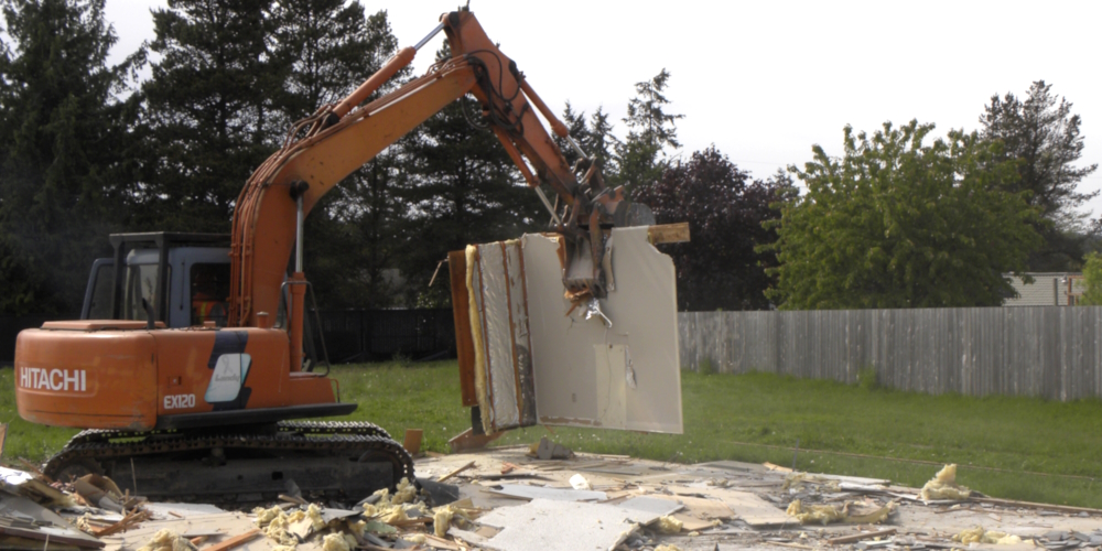 The Old Hall DemolitionThe Work on Day Two